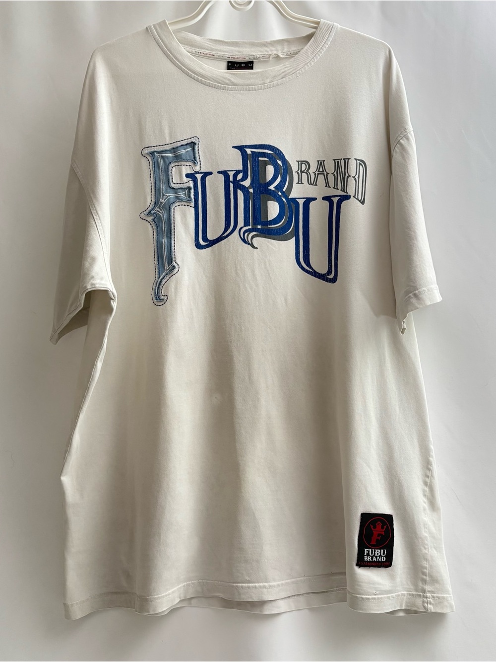 Vtg Y2K Fubu Logo Shirt, Embroidered The Collection Hip Hop 90s L Oversize Heavy